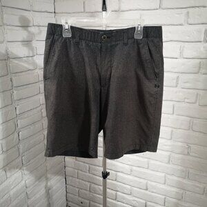 Under Armour Men's Size 36 Flat Front Dark Grey Heat Gear Loose Fit Shorts